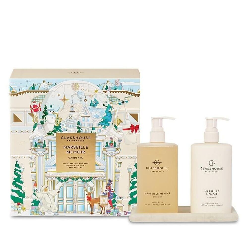 Glasshouse Fragrances Marseille Memoir Gardenia Hand Care Set NIB